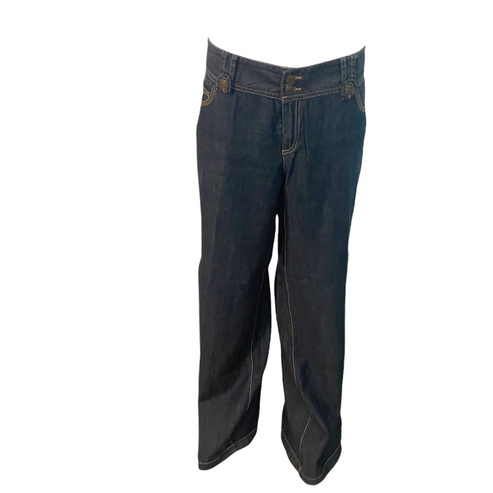 MICHAEL Michael Kors Plus Size Wide-Leg Women'sPants, Blue Denim,‎ Size 16